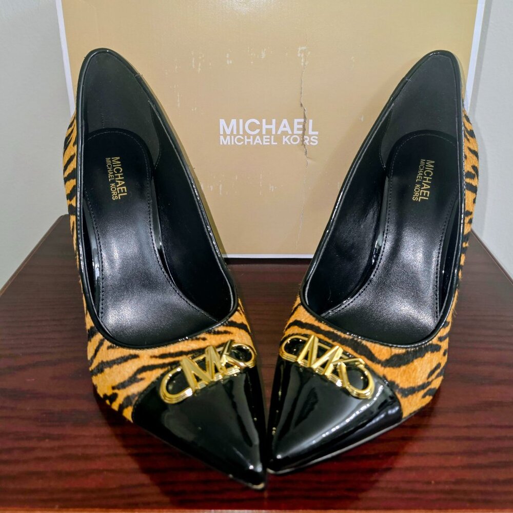 Michael Kors Tiger Print Haircalf Pumps – Size 7.5M – New Without Box